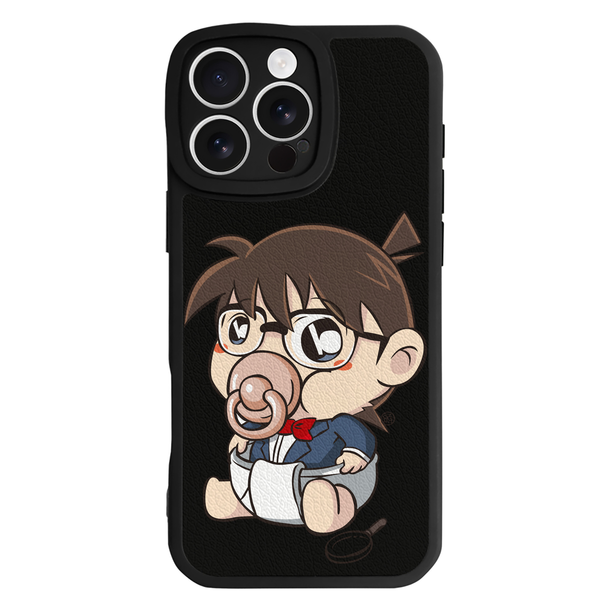 （画像用） 名探偵コナン 江戸川 コナン Detective Conan Conan Edogawa 【iPhone 16シリーズ対応】シリコンスマホケース（レザー調） 材質：シリコン